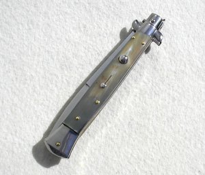 NEW FRANK BELTRAME 11" SWITCHBLADE GENUINE BRAZILIAN HORN BAYONET BLADE ITALIAN STILETTO