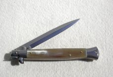 NEW FRANK BELTRAME 11"  SWITCHBLADE  GENUINE BRAZILIAN HORN BAYONET BLADE ITALIAN STILETTO