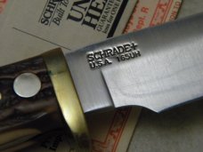 Uncle Henry Schrade + USA 165UH Staglon Prospector Fixed Blade Sheath Knife in Box