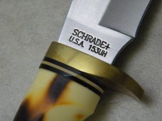 Uncle Henry Schrade + USA 153UH Staglon Super-Sharp Golden Spike Fixed Blade Sheath Knife in Box