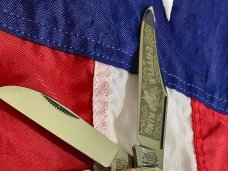 1st Gen 1985 Eng Steel Bulldog Brand "Cattle King" Large Stockman Knife w/ Super Stag Handles -NOS 