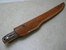Uncle Henry Schrade + USA 168UH Staglon Walleye Fixed Blade Filet Knife w/Sheath
