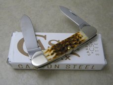 Case XX USA 62131 Carbon Steel Amber Bone Canoe Knife in Box 2023