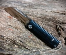 RoseCraft Blades Awanata Black RCM009-BK G10 Handles 2" Satin Finish D2 Wharncliffe Blade