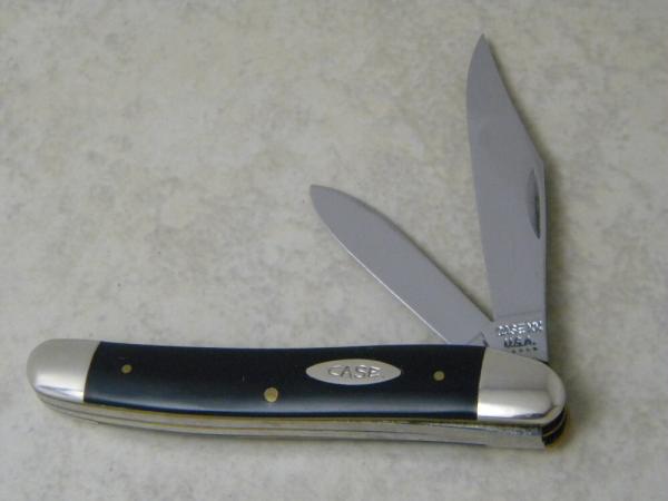 Case XX USA 4 Dot Slick Black 22087 Medium Jack Knife Case XX USA 4 Dot Slick Black 22087 Medium Jack Knife