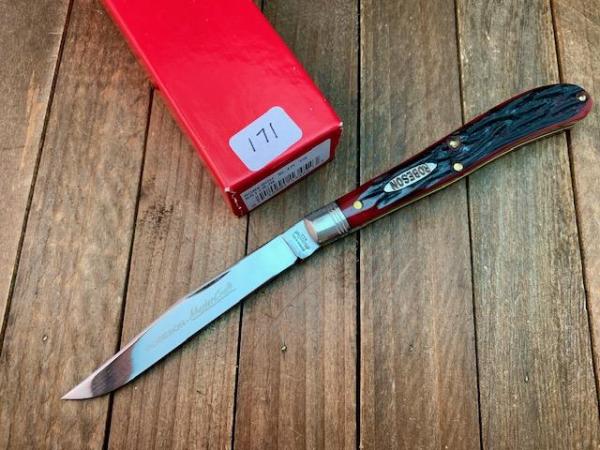 Robeson Mastercraft by Queen Slim Farmers Trapper Deep Red Jigged Bone 2004