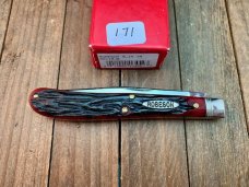 Robeson Mastercraft by Queen Slim Farmers Trapper Deep Red Jigged Bone 2004