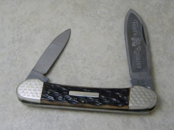 Fightn Rooster Frank Buster Germany Bone Canoe Knife