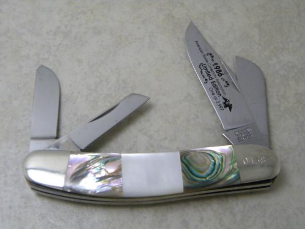 American Blade Chatt TN 1986 Lmtd. Ed. Fancy Pearl Sowbelly Knife