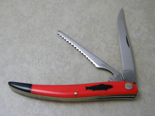 Western States Boulder Colo. Red Toothpick Fish Knife c.1911-1951