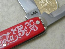 Made in USA Coca Cola Bottling Co Red Pen Knife