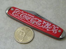 Made in USA Coca Cola Bottling Co Red Pen Knife