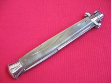 New Old Stock "INOX" 13 Inch Blonde Horn ITALIAN STILETTO Switchblade Knife
