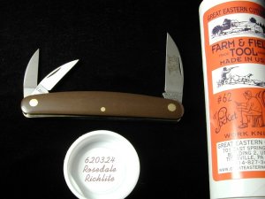 Great Eastern Cutlery Farm & Field Rosedale Richlite Pocket Carver Knife NIT 620324 Wharncliffe