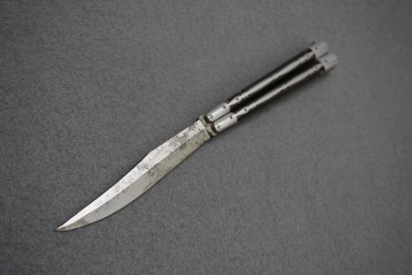 ++ Vintage Traditional Philippines Balisong Butterfly Knife w/Horn Handle Scales ++