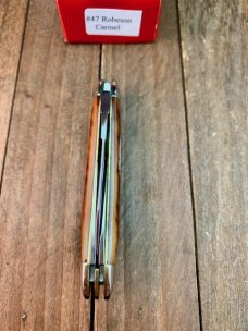 Robeson Mastercraft by Queen Humpback Whittler Carmel Worm Grove Bone 1 of 200 
