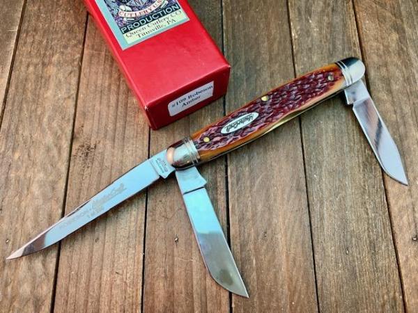 Robeson Mastercraft by Queen Cattleman’s Stockman Amber Jigged Bone 1 of 200 Robeson Mastercraft by Queen Cattleman’s Stockman Amber Jigged Bone 1 of 200
