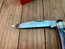 Robeson Mastercraft by Queen Fiddleback Whittler Italian Jigged Blue Bone 1 of 200 