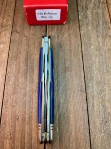 Robeson Mastercraft by Queen Fiddleback Whittler Italian Jigged Blue Bone 1 of 200 
