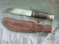 Kinfolks USA Leather Handle Fixed Blade