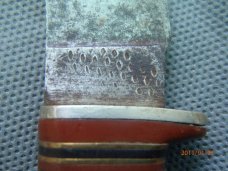 Cattaraugus Skinning Knife Leather Black & Red Fiber Handle