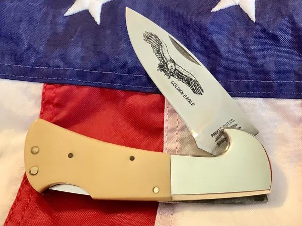 Vintage Parker Cut Co. Large Single Blade Heavy Duty “Golden Eagle” 4” Knife -NOS Vintage Parker Cut Co. Large Single Blade Heavy Duty “Golden Eagle” 4” Knife -NOS