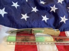 Vintage Parker Cut Co. Large Single Blade Heavy Duty “Golden Eagle” 4” Knife -NOS