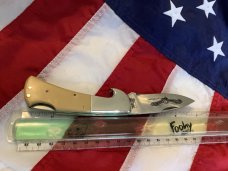 Vintage Parker Cut Co. Large Single Blade Heavy Duty “Golden Eagle” 4” Knife -NOS