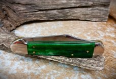 Case XX 61549L SS Copperlock 1997 Green Smooth Bone Good User Knife