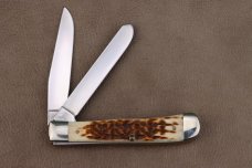2018 CASE XX 6254SS JIGGED AMBER BONE TRAPPER