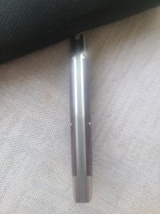 B.Chrisman Del Playa...Loki Damasteel..Hand jigged vintage micarta...3 5/8" cls.coa.bolsters & caps 