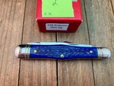 Robeson Mastercraft by Queen Fiddleback Whittler Italian Deep Blue Jigged Bone 1 of 200 