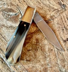 Michael May, Sheffield Clayton Barlow with Ox Horn Scales and Clip Point Blade