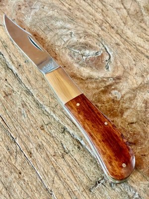 Michael May, Sheffield Clayton Barlow with Snakewood Scales and Clip Point Blade