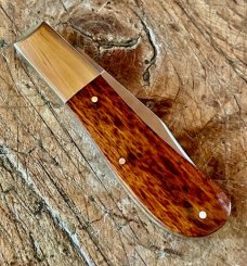 Michael May, Sheffield Clayton Barlow with Snakewood Scales and Clip Point Blade