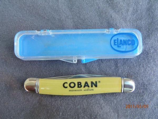 Imperial Advertise knife in case "Elanco" "Coban" Imperial Advertise knife in case "Elanco" "Coban"