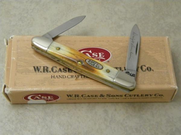 Case XX USA 1 Dot (1999) VO5263 Stag Etched Eisenhowser Knife NIB