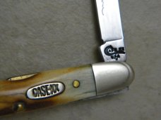Case XX USA 1 Dot (1999) VO5263 Stag Etched Eisenhowser Knife NIB