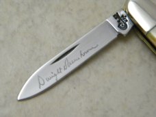 Case XX USA 1 Dot (1999) VO5263 Stag Etched Eisenhowser Knife NIB