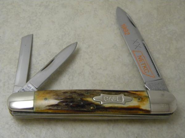 Case Brothers Bradford PA USA NETCO1990 Stag Tested XX 53091 Large Whittler Knife Case Brothers Bradford PA USA NETCO1990 Stag Tested XX 53091 Large Whittler Knife