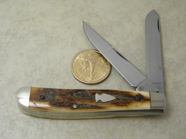 Northwoods Gladstone Mich USA Mammoth Ivory Mini Trapper Knife Northwoods Gladstone Mich USA Mammoth Ivory Mini Trapper Knife