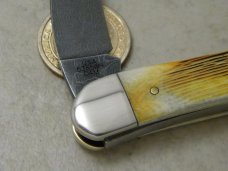 Case XX USA 2014 Damascus 6355WH DAM Barn Board Wharncliff Whittler Knife