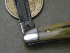 Case XX USA 2008 Raindrop Damascus 5220 DAM Stag Peanut Knife
