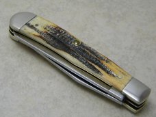 Case XX USA 2004 Bone Stag 6.5254 Trapper Knife