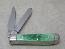 Case XX USA 2009 62154 Script Shield Bone Tiny Trapper Knife