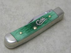 Case XX USA 2009 62154 Script Shield Bone Tiny Trapper Knife