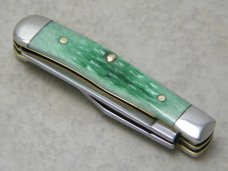 Case XX USA 2009 62154 Script Shield Bone Tiny Trapper Knife