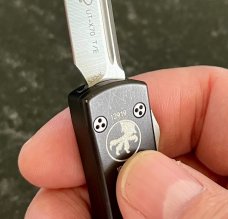 Microtech UTX-70 OTF Knife, Older Flat Body Dated 10/2010, Tanto Blade, Unused 