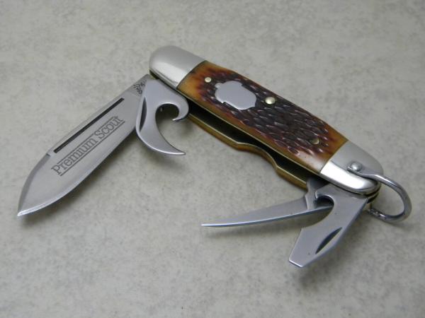 A.G. Russell USA 2004 Lowell AR Bone Premium Scout Knife 