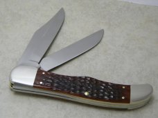 Case XX USA 2014 Bone 6265 CV  Folding Hunter Knife w/Leather Pouch